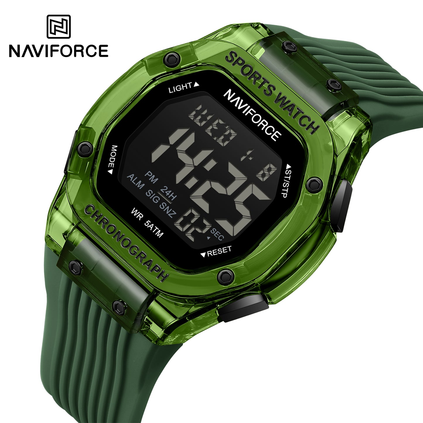 Naviforce 7113 Prime Digital Men Watch - Green
