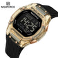 Naviforce 7113 Prime Digital Men Watch - Black Gold