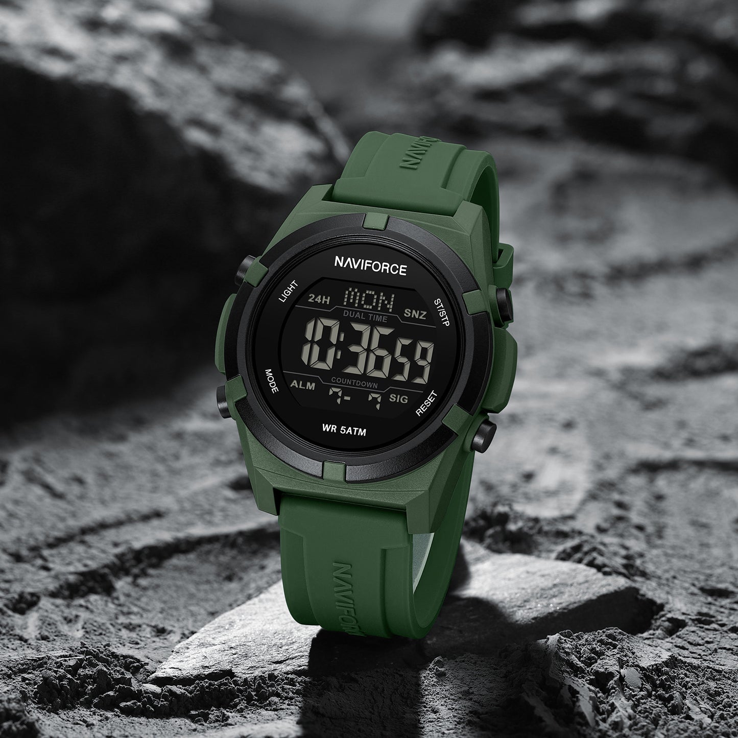 Naviforce 7127 Matrix Digital Watch - Green