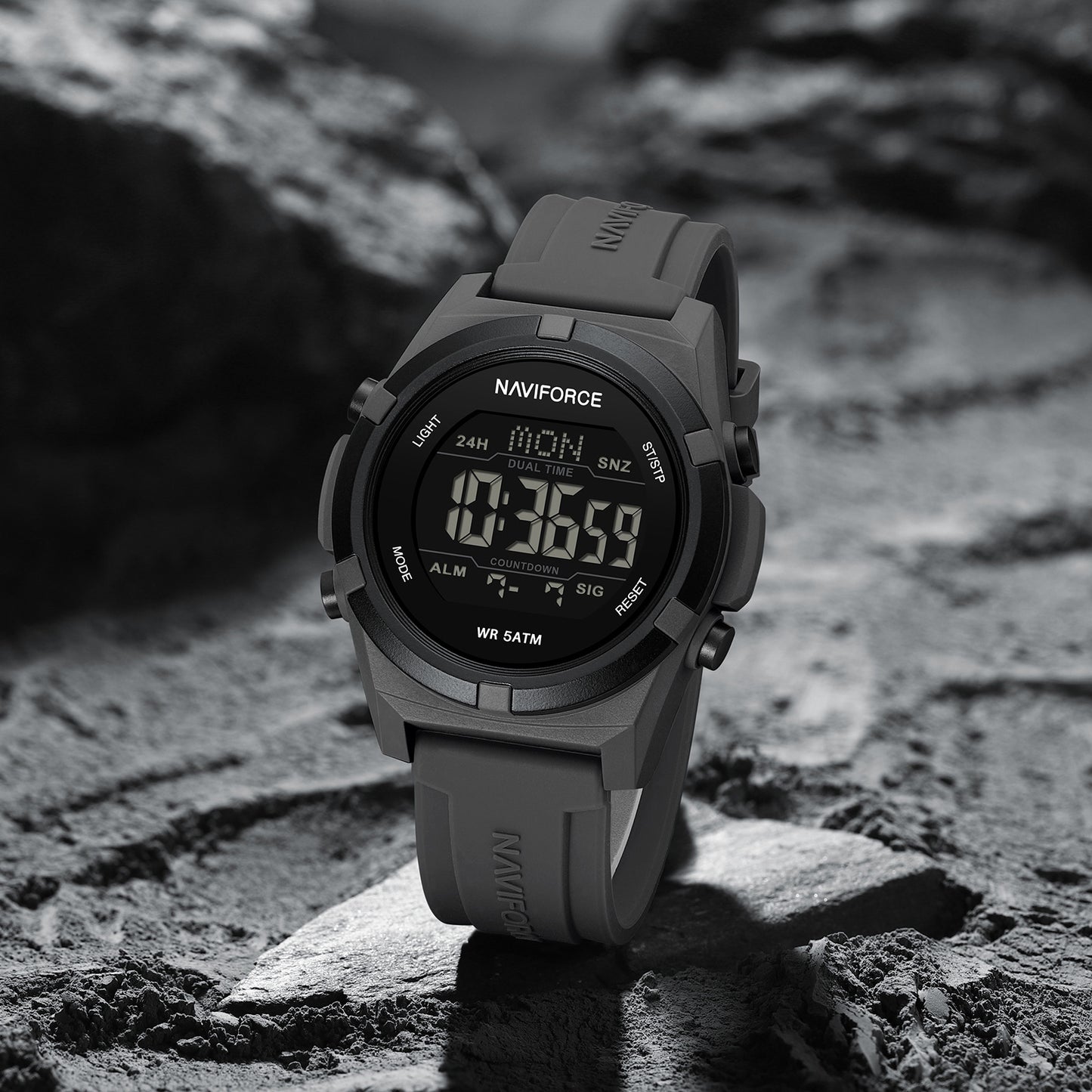 Naviforce 7127 Matrix Digital Watch - Dark Grey