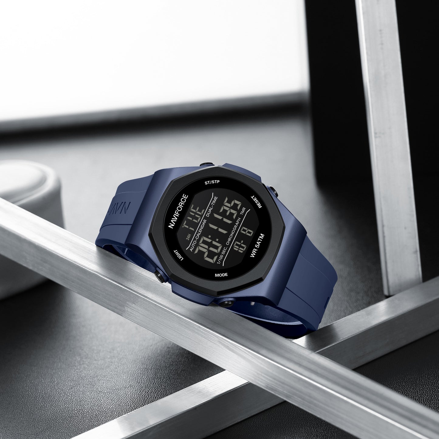 Naviforce 7117 Volda Digital Men Watch - Blue