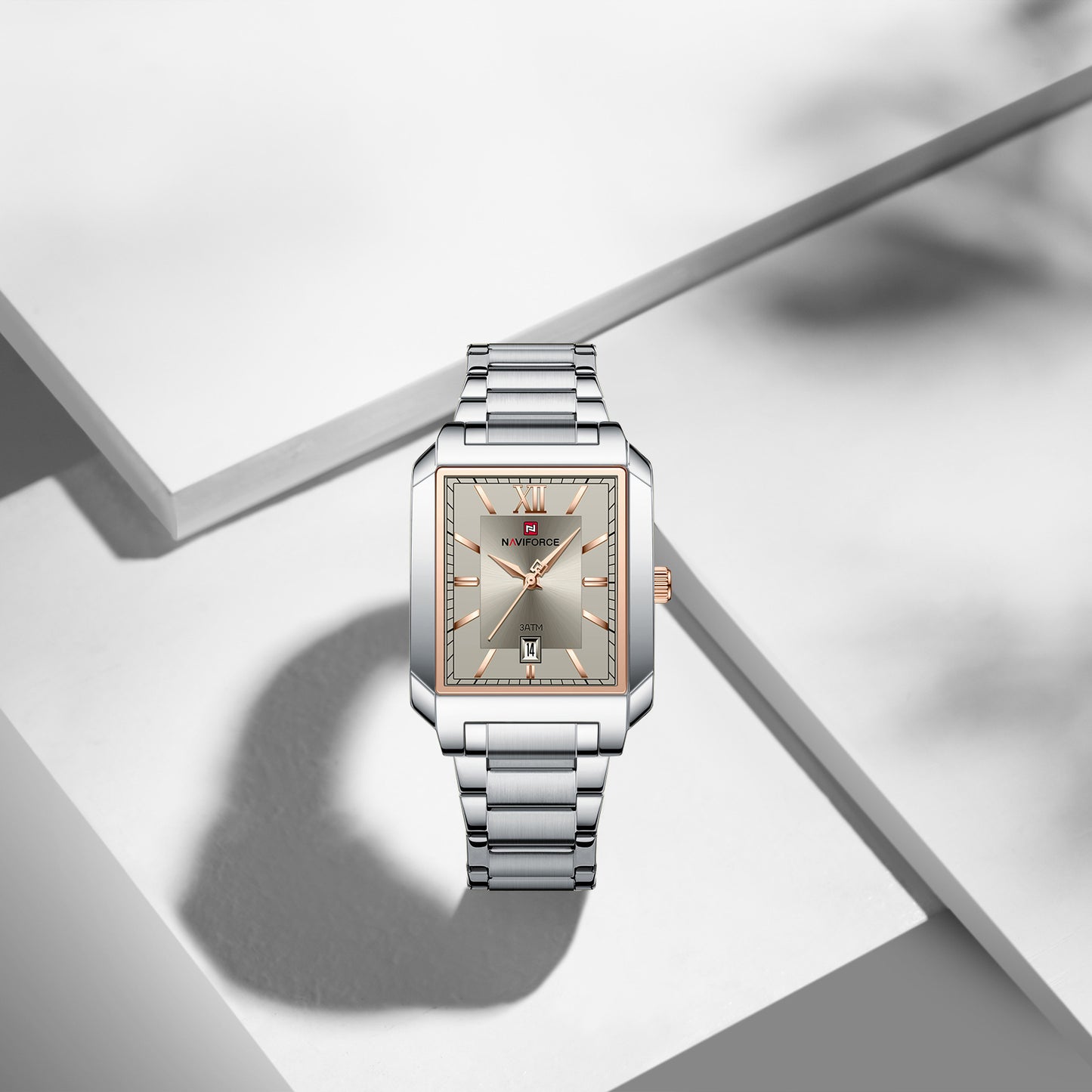 Naviforce 9251 Treasure Couple Watch - Silver Grey