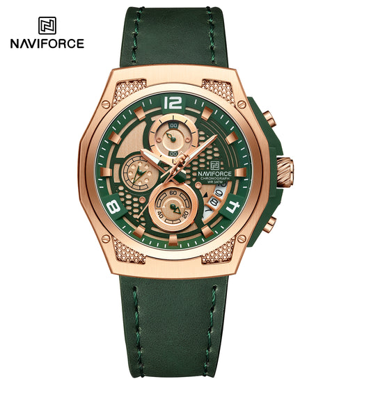 Naviforce 8051L Sentry Leather Watch - Green