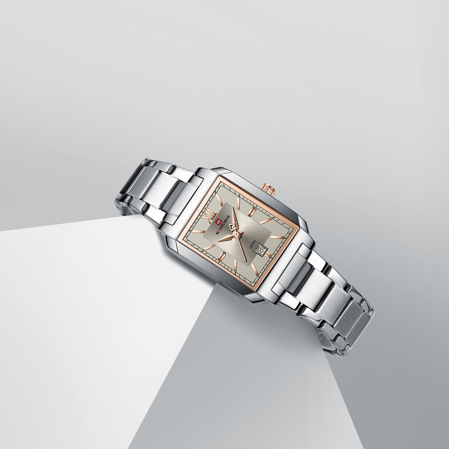 Naviforce 9251 Treasure Couple Watch - Silver Grey