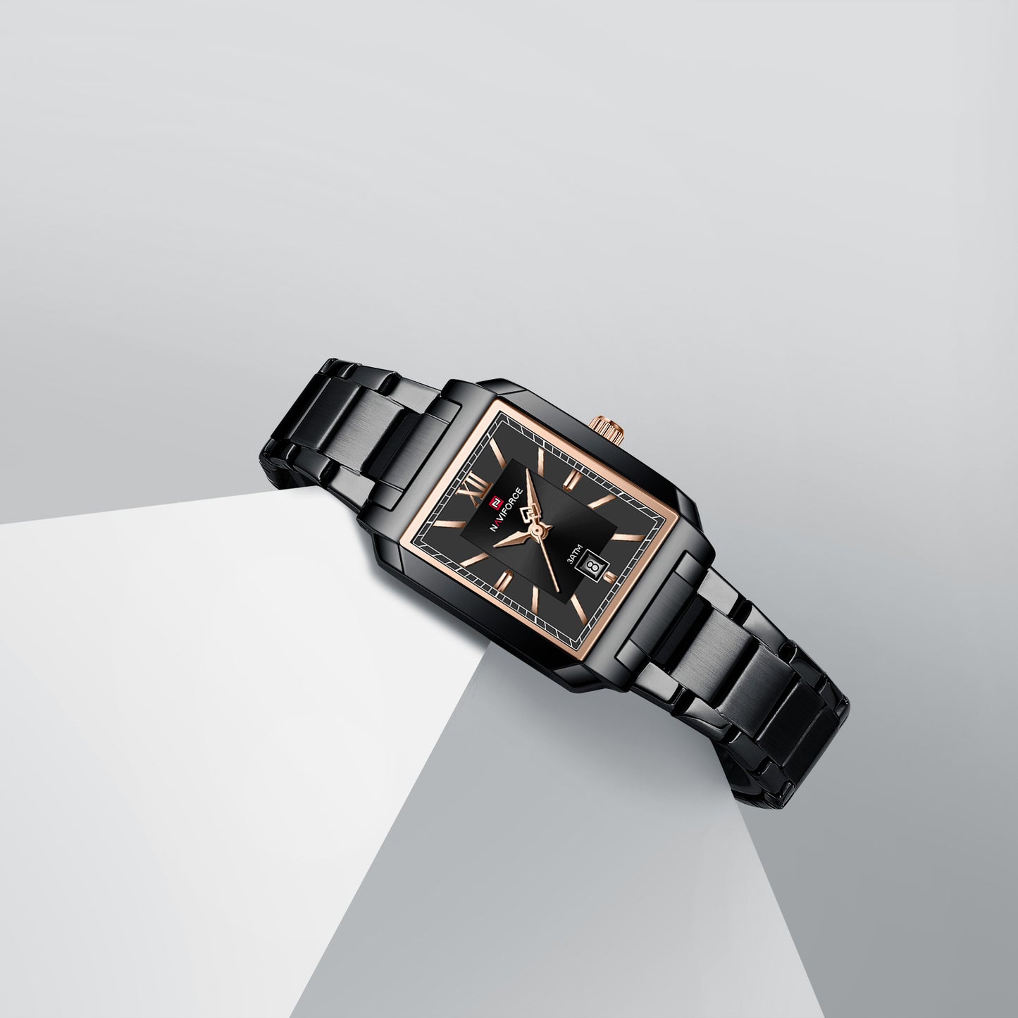 Naviforce 9251 Treasure Couple Watch - Black