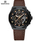 Naviforce 8051L Sentry Leather Watch -  Brown Black
