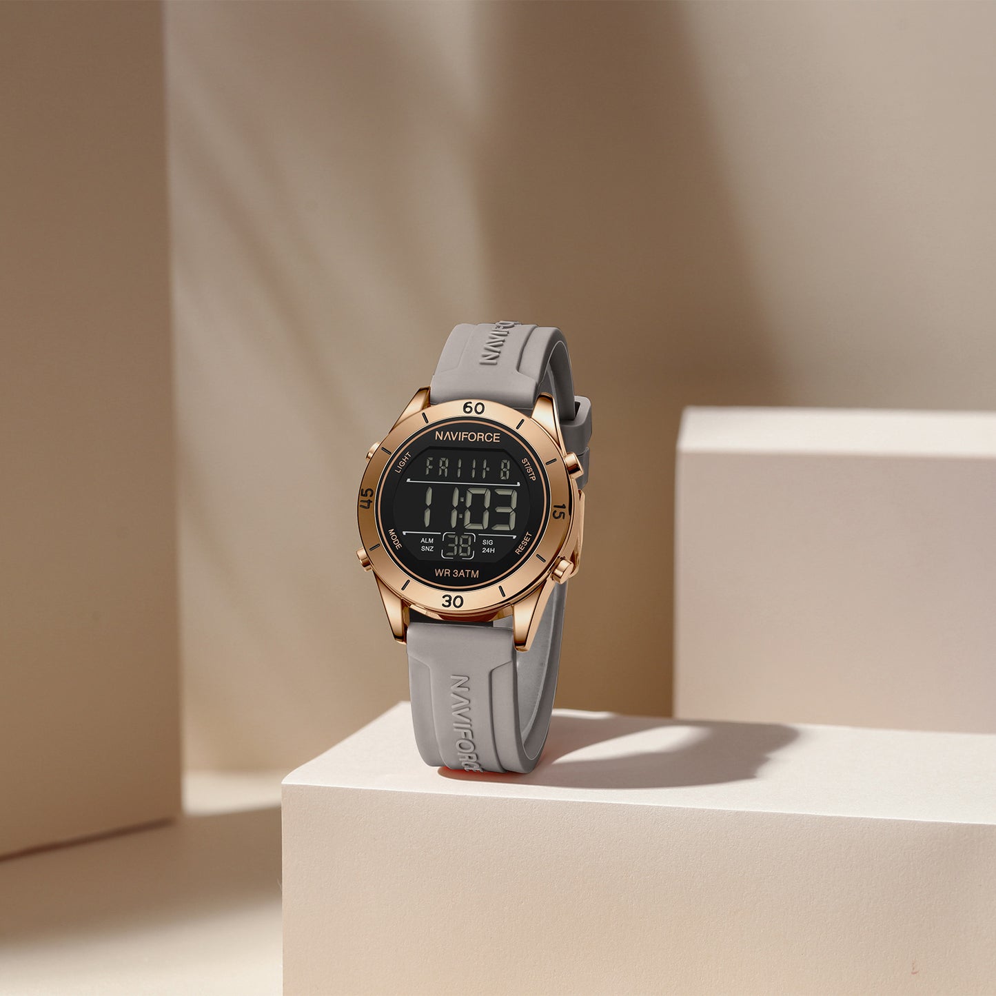 Naviforce 5054 Polo Digital Women Watch - Grey