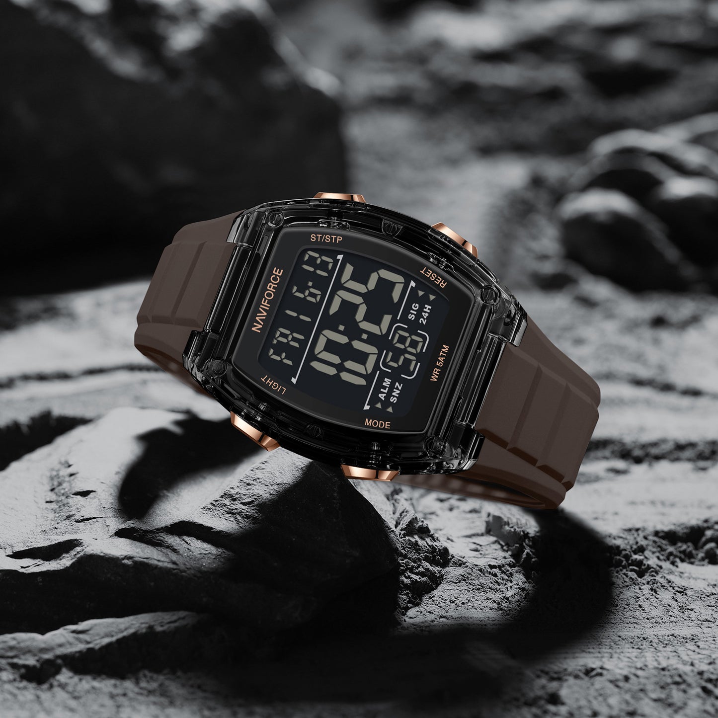 Naviforce 6106 Mito Digital Men Watch - Brown