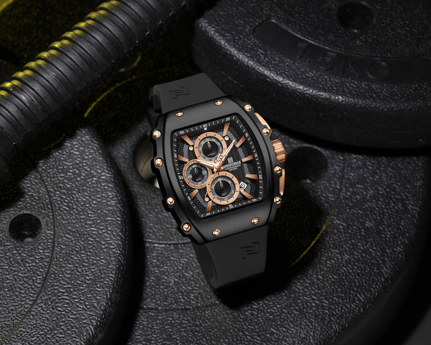 Naviforce 8070 Symphony Men Watch - Black Rosegold