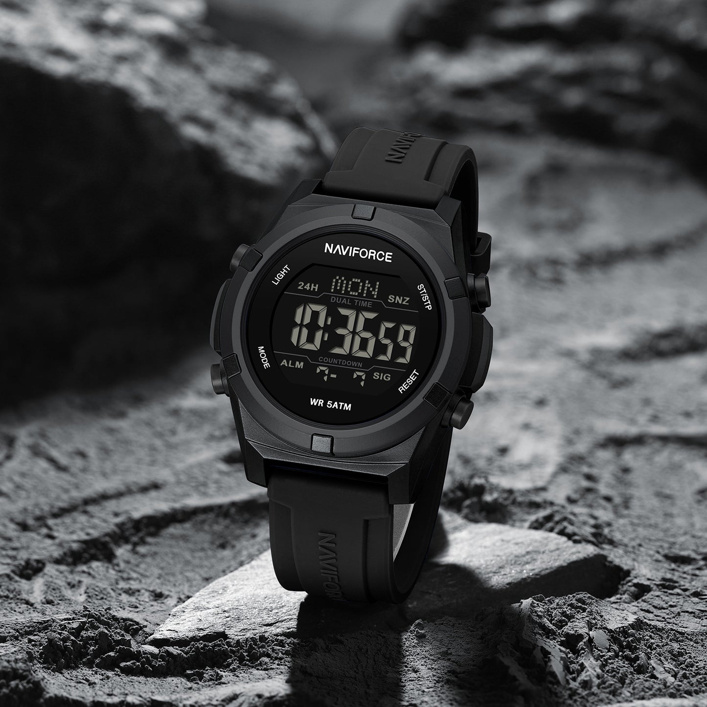 Naviforce 7127 Matrix Digital Watch - Black