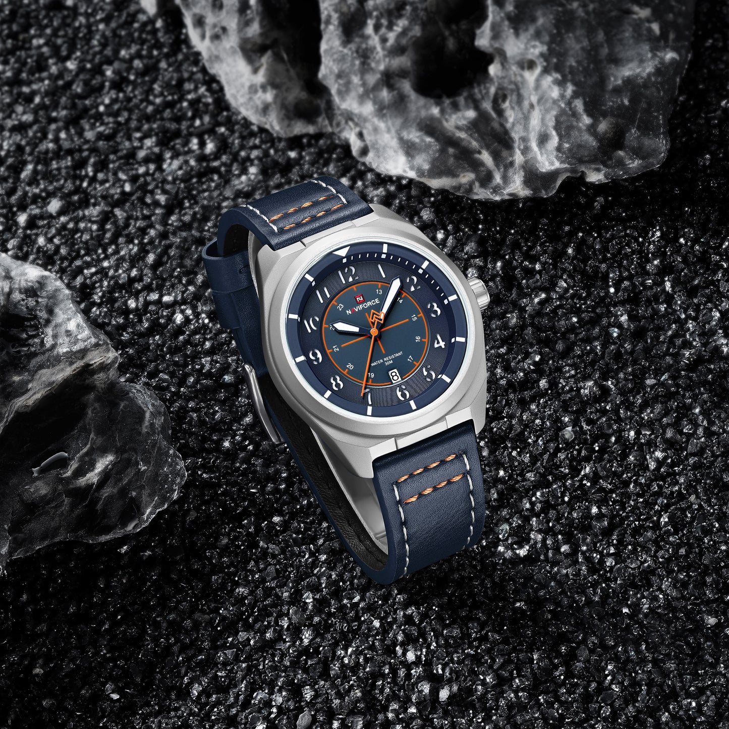Naviforce 9281L Gambit Men Watch - Silver Blue