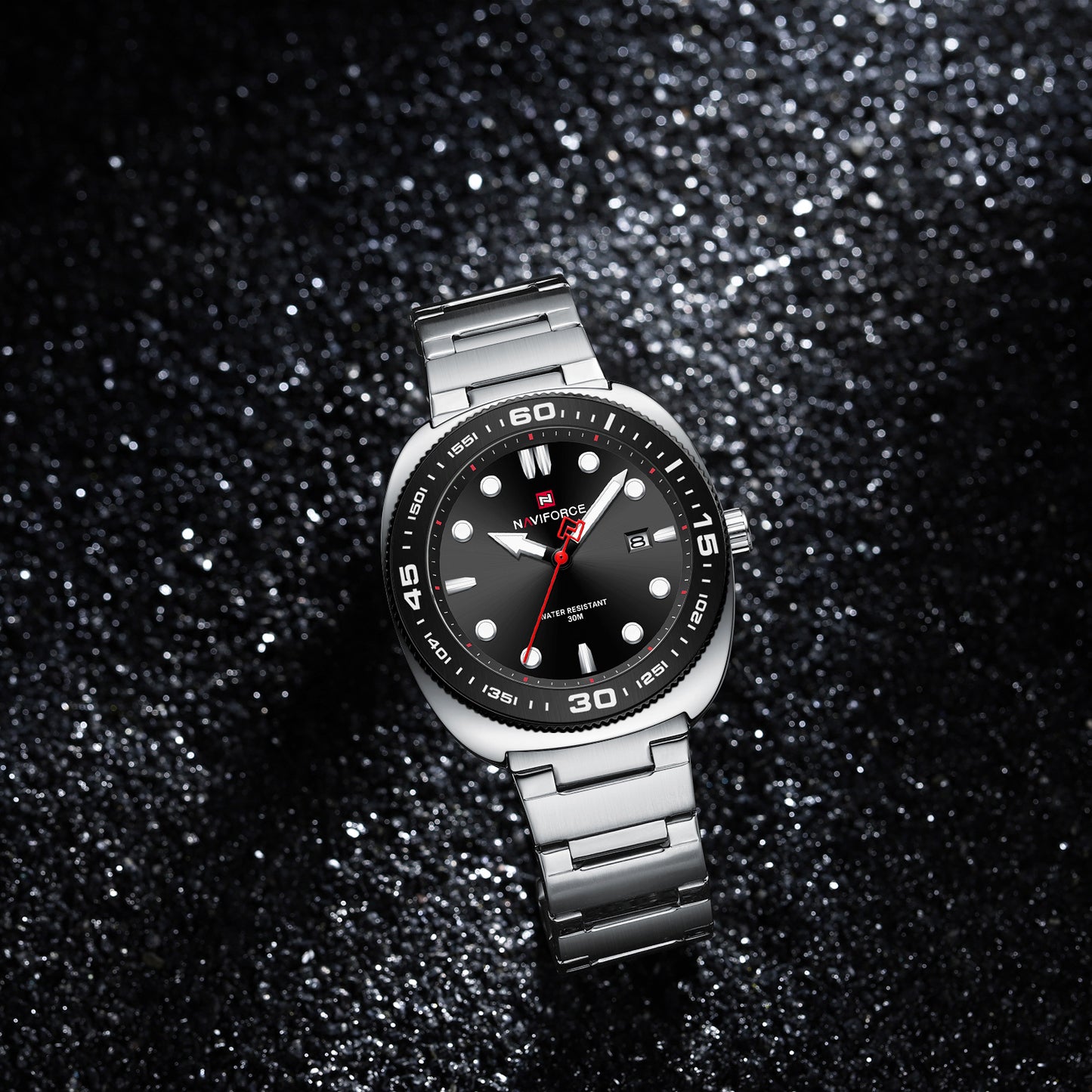 Naviforce 9250 Zala Men Watch - Silver Black