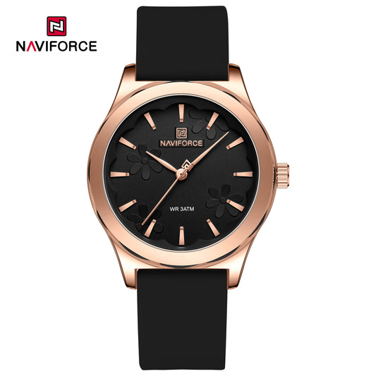 Naviforce 5051 Canary Women Watch - Black RoseGold
