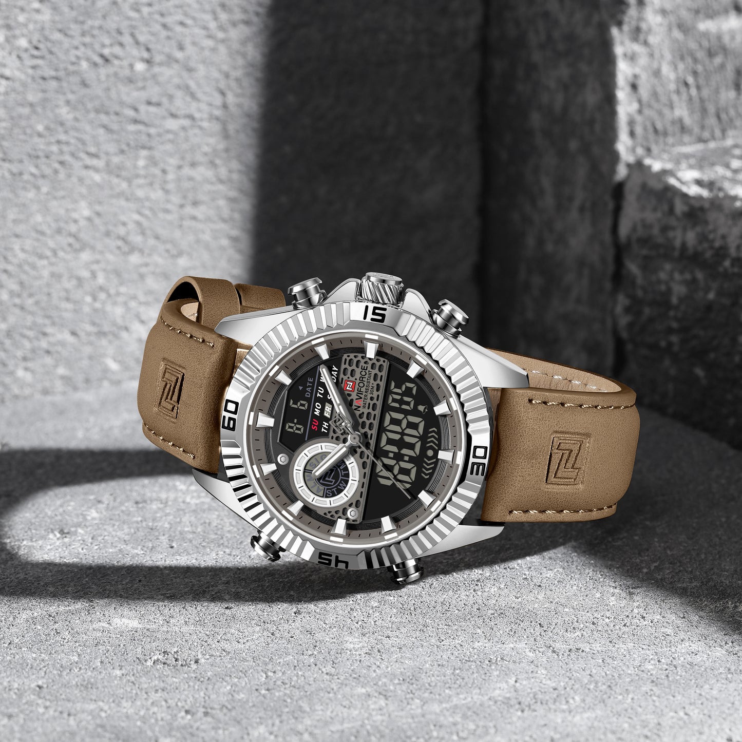 Naviforce 9262L Voyager Men Leather Watch - Brown