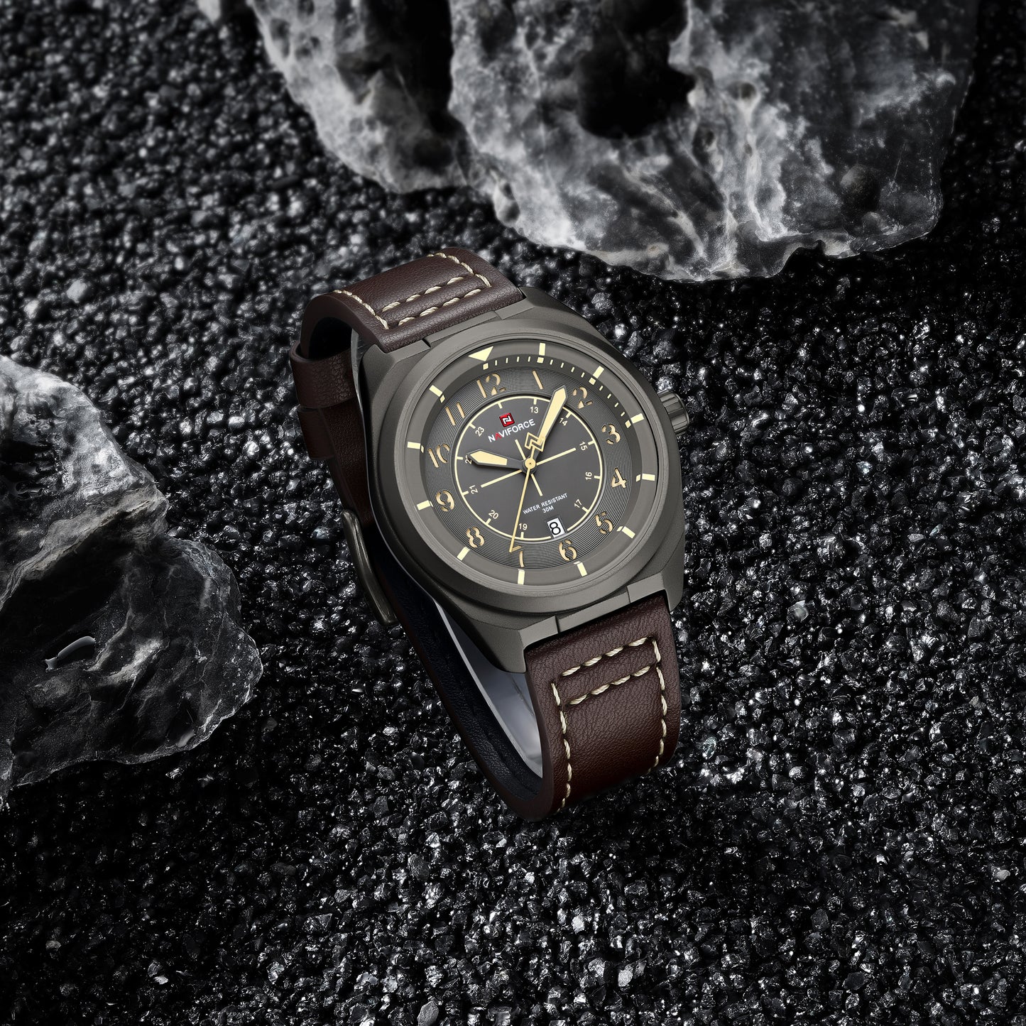 Naviforce 9281L Gambit Men Watch - Brown Black