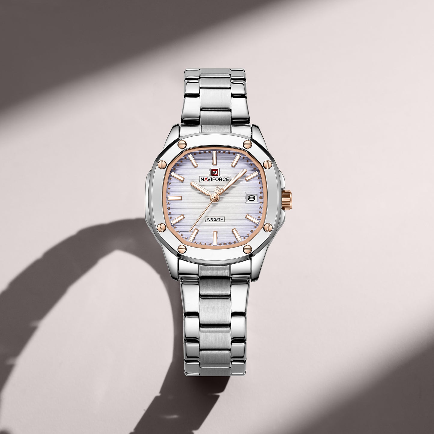 Naviforce 5069s Zuri Women Watch - Silver Peach
