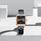Naviforce 9252 Duet Classic Couples Watch - Black RoseGold