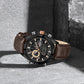 Naviforce 9262L Voyager Men Leather Watch - Coffee-Brown