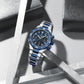 Naviforce 8049 Sparrow Men Chronograph Watch - Silver Blue