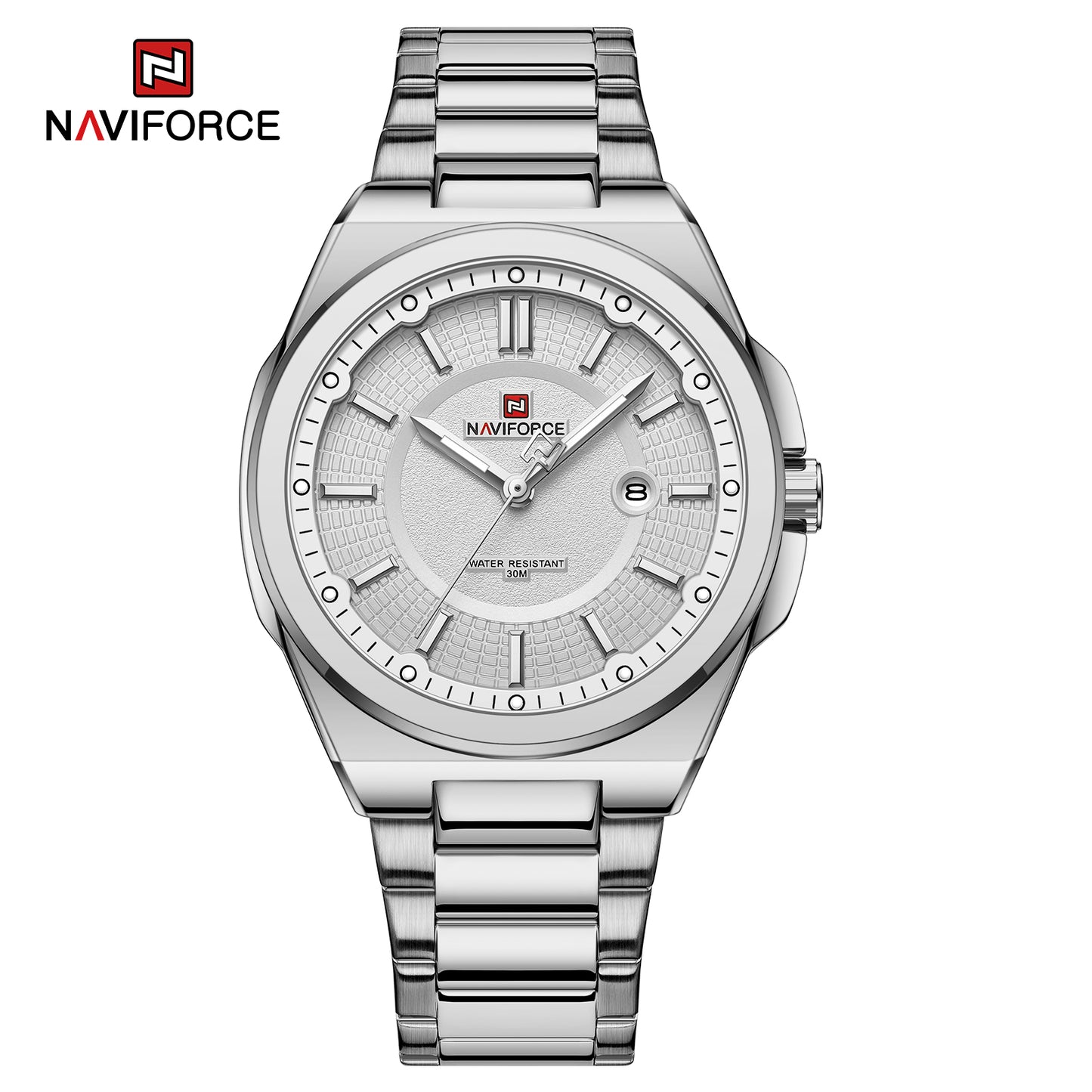 Naviforce 9212 Magnum Men Watch - Silver
