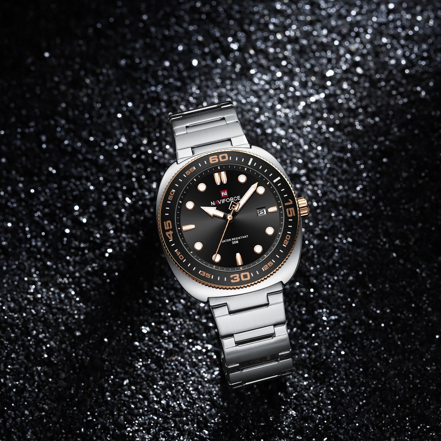 Naviforce 9250 Zala Men Watch - Silver Rosegold