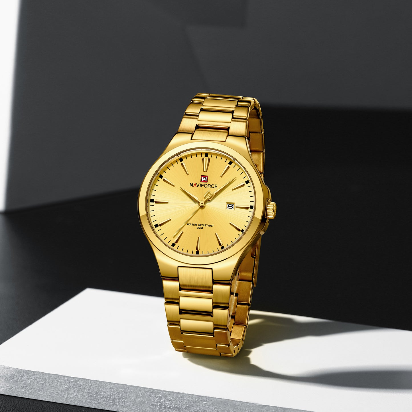 Naviforce 9214 Duze Men Watch - Gold