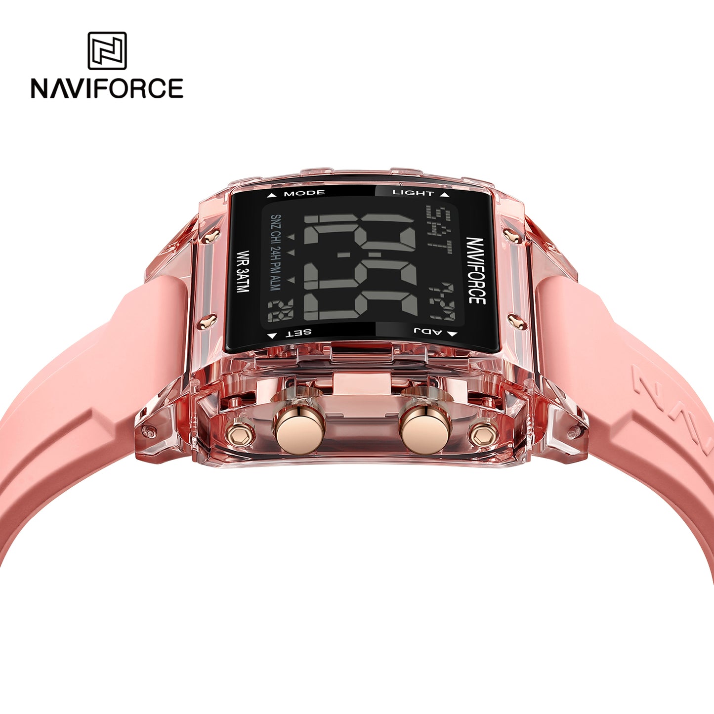 Naviforce 7101 Belladonna Silicone Women Watch - Pink