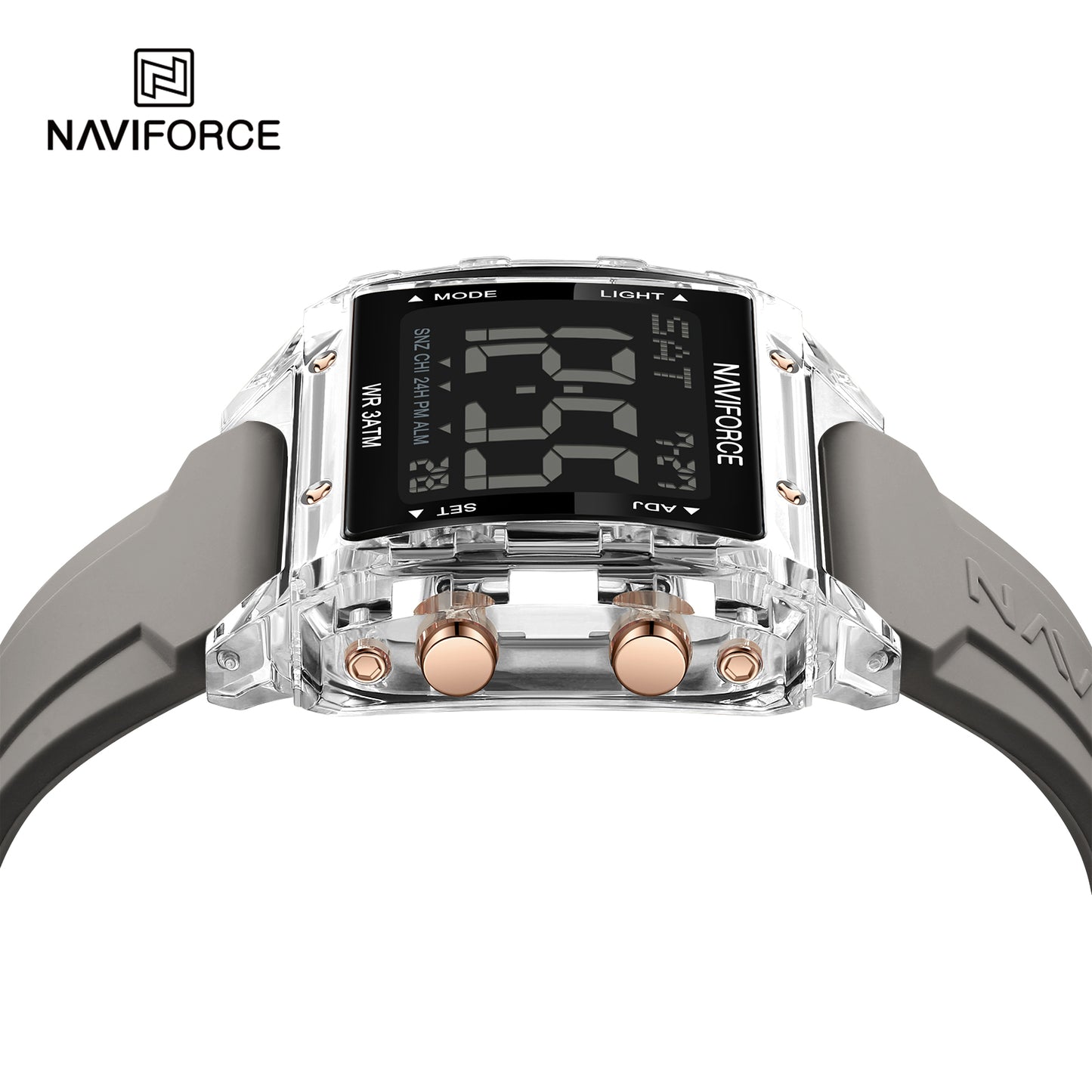 Naviforce 7101 Belladonna Silicone Women Watch - Grey