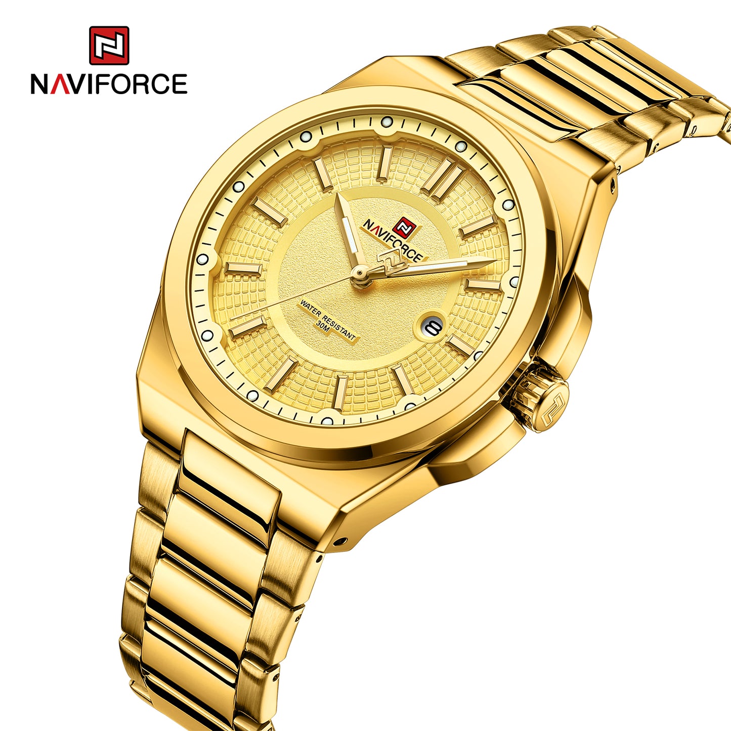 Naviforce 9212 Magnum Men Watch - Gold