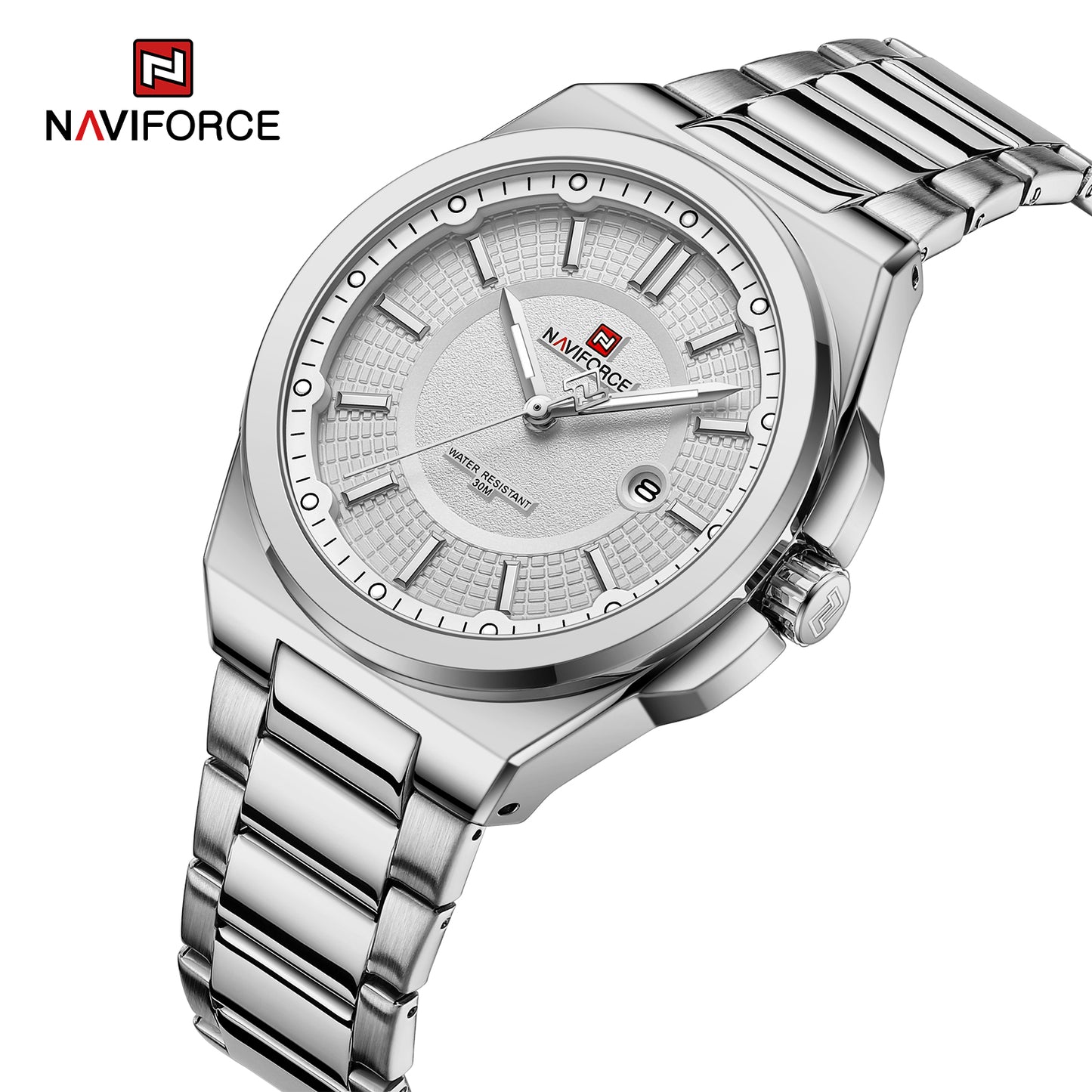 Naviforce 9212 Magnum Men Watch - Silver