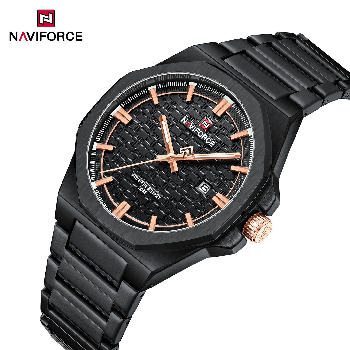 Naviforce 9245 Rio Quartz Men Watch - Black