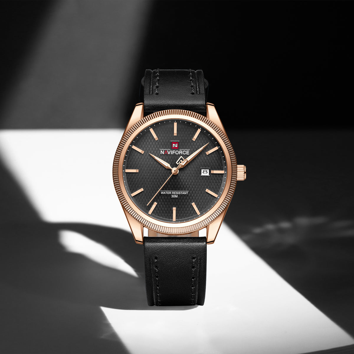 Naviforce 9276L Maison Classic Men Watch - Black RoseGold