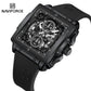 Naviforce 8064 Square Chrono Men Watch - Black