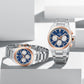 Naviforce 8048 Cupid Couple Watch - Silver RoseGold-Blue