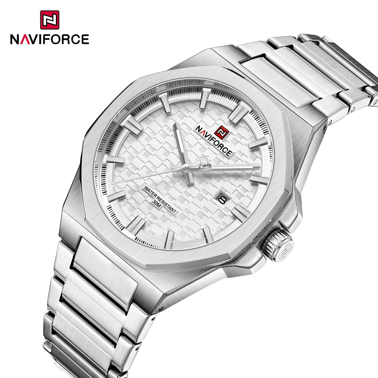 Naviforce 9245 Rio Quartz Men Watch - Silver