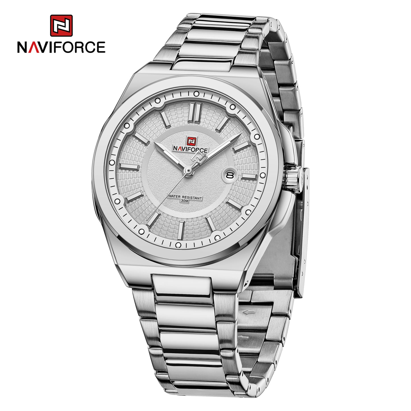 Naviforce 9212 Magnum Men Watch - Silver