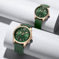 Naviforce 9256 Duotime Couple Watch - Green