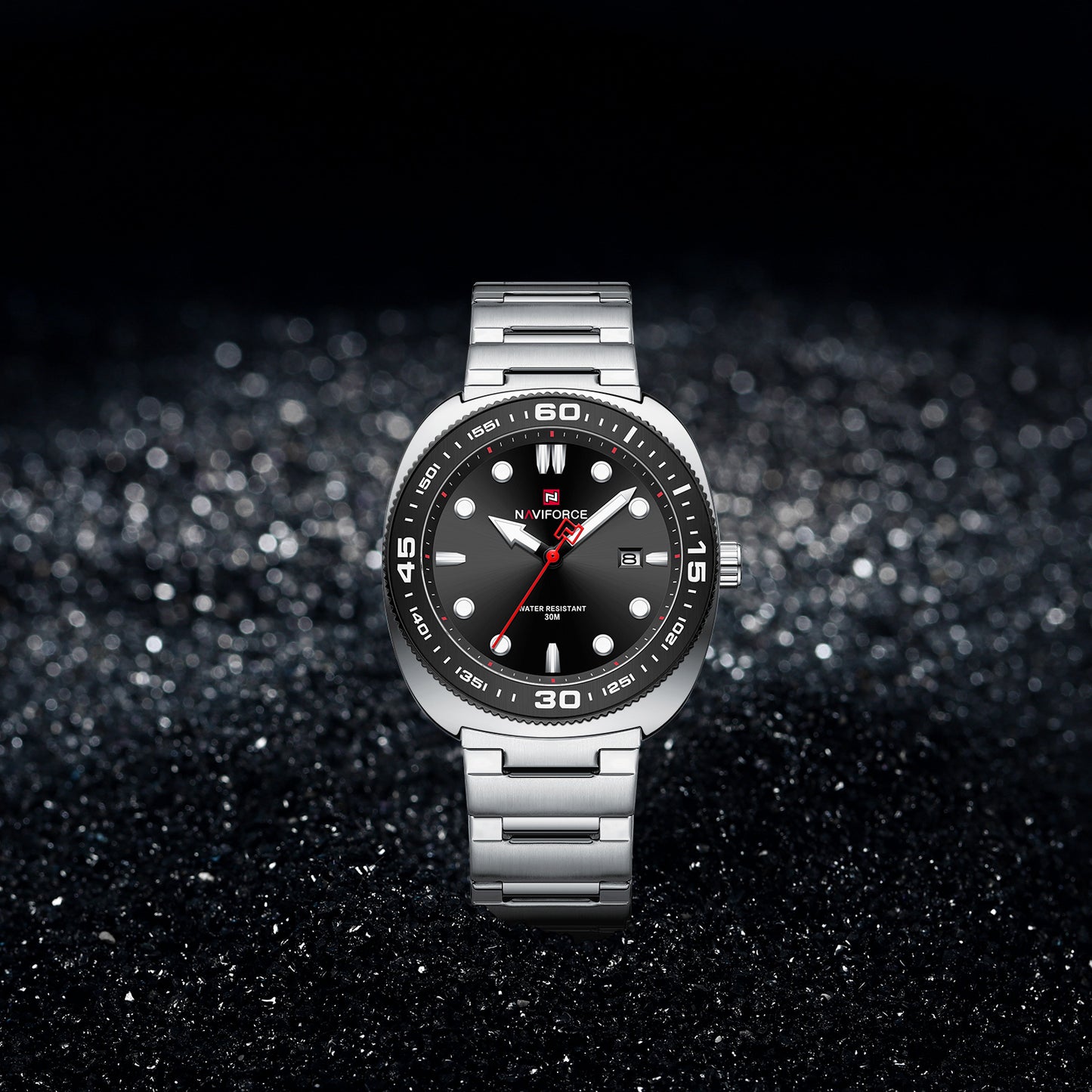 Naviforce 9250 Zala Men Watch - Silver Black