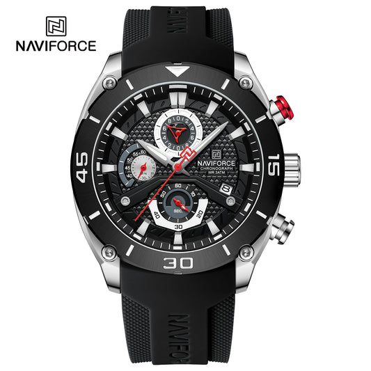 Naviforce 8038 Maestro Chronograph Men Watch - Black