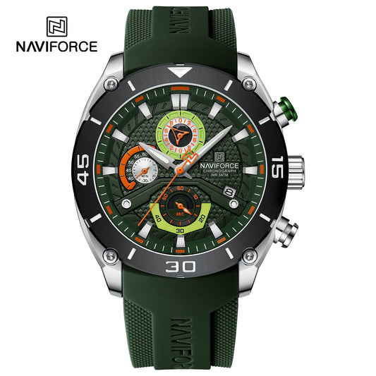 Naviforce 8038 Maestro Chronograph Men Watch - Green