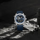 Naviforce 9261 Urban Men Leather Watch - Silver Blue