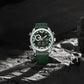 Naviforce 9261 Urban Men Leather Watch - Silver Green