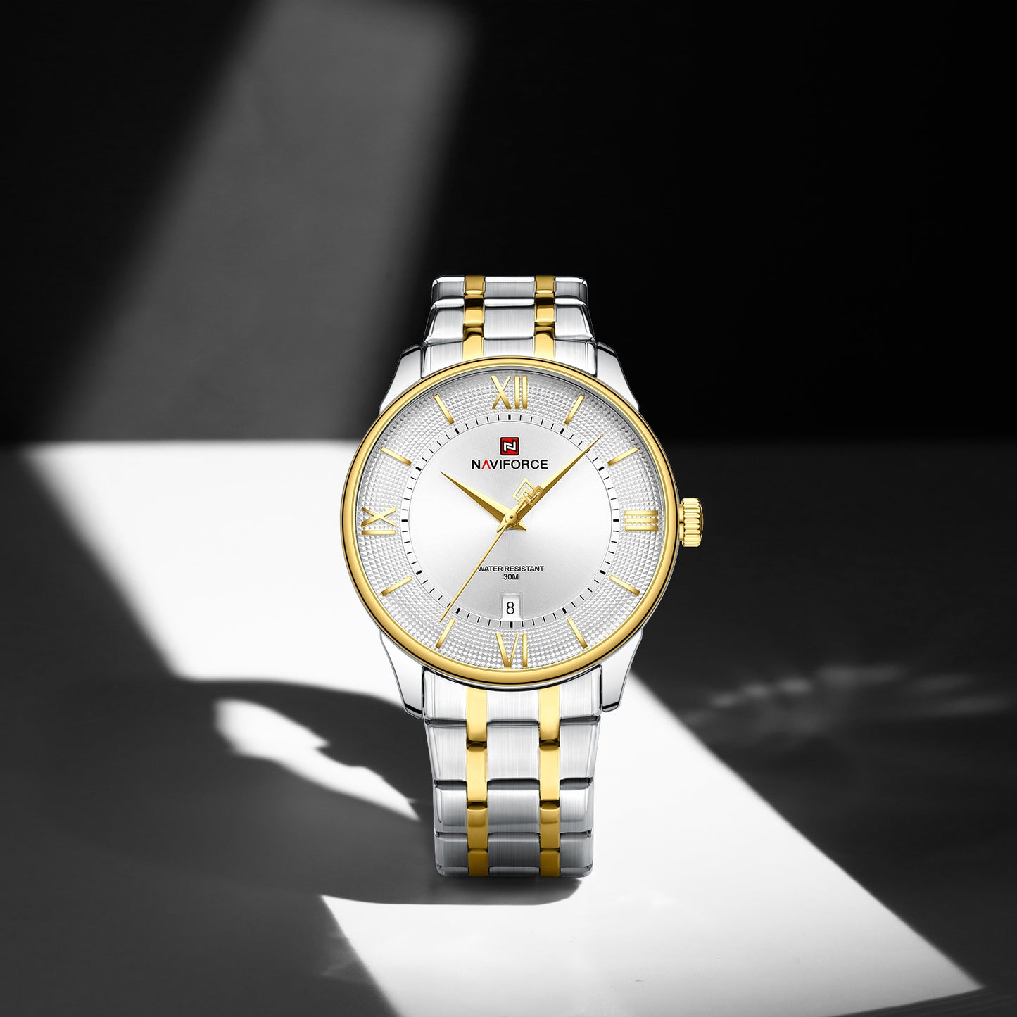 Naviforce 9272S Spectra Men Watch - Silver-Gold