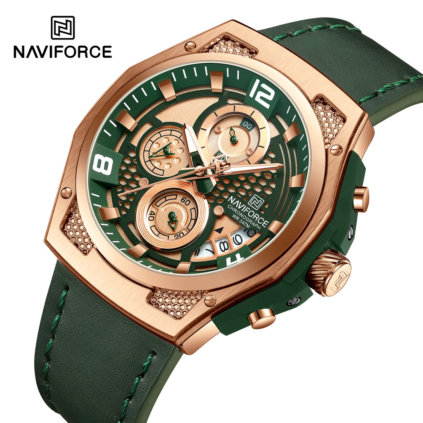 Naviforce 8051L Sentry Leather Watch - Green
