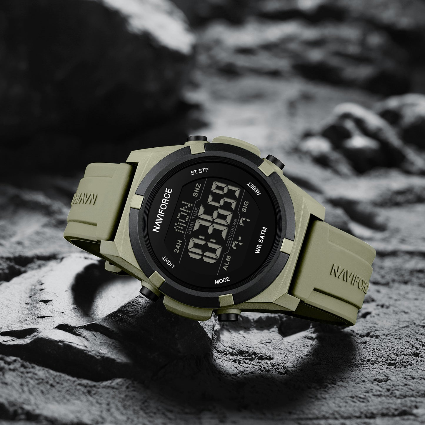 Naviforce 7127 Matrix Digital Watch - Light Green