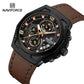 Naviforce 8051L Sentry Leather Watch -  Brown Black