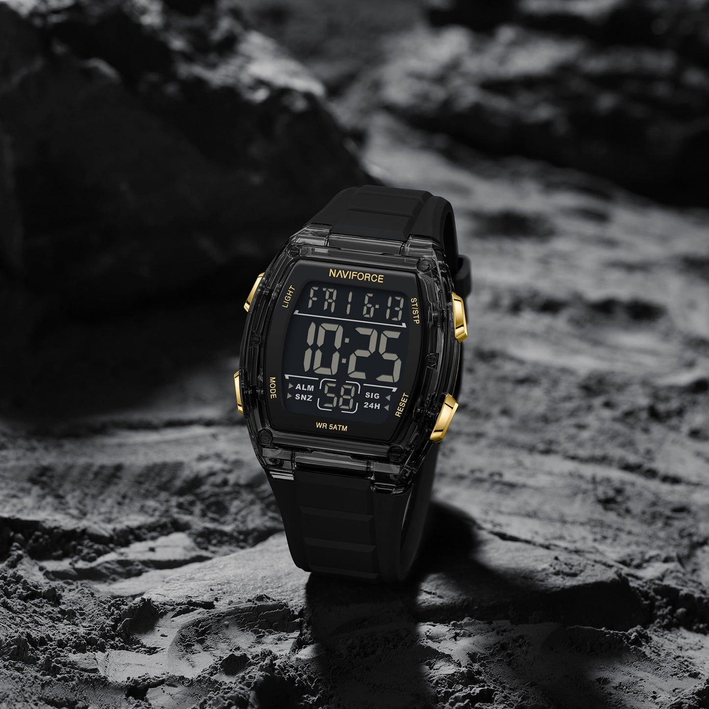 Naviforce 6106 Mito Digital Men Watch - Black Gold