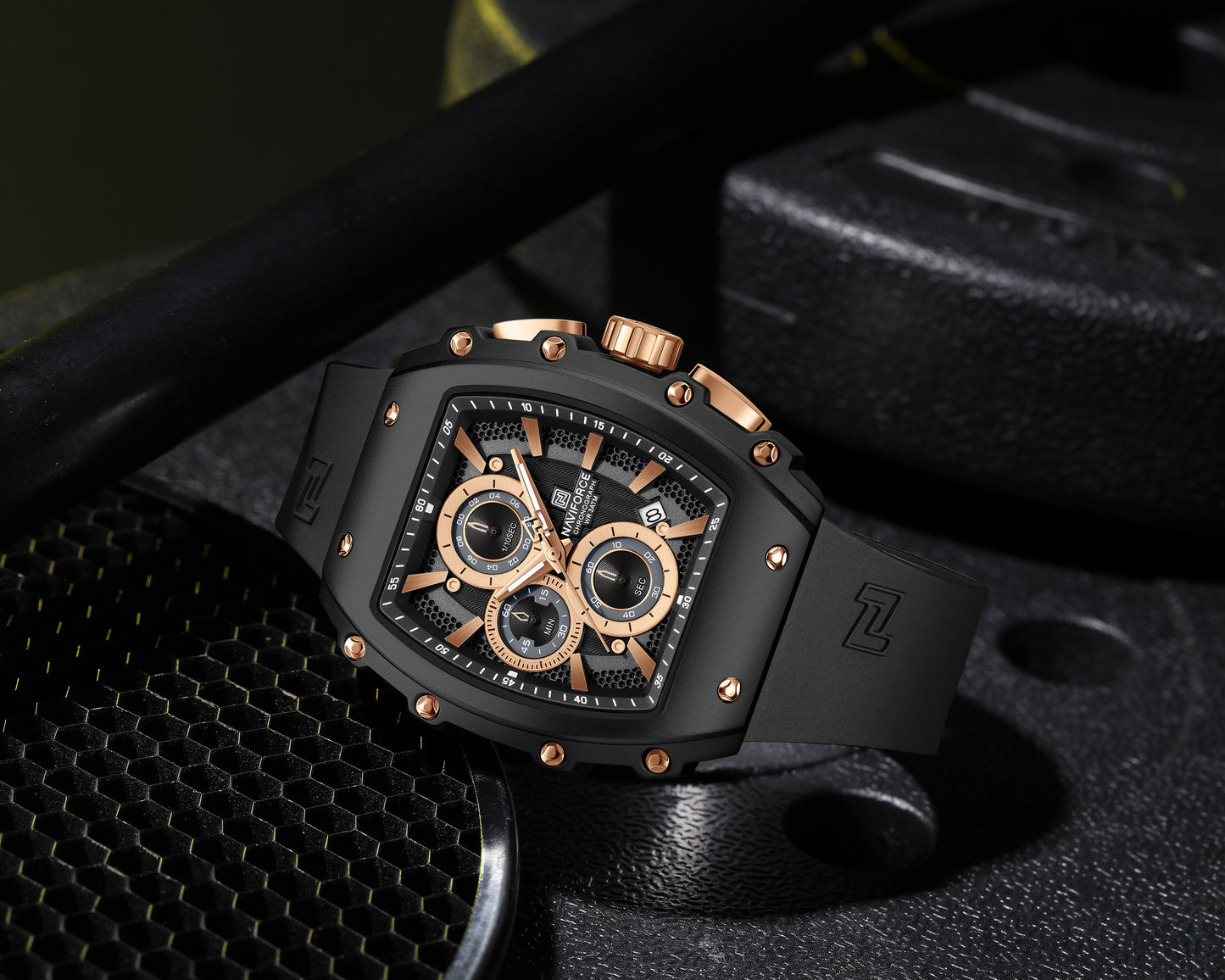 Naviforce 8070 Symphony Men Watch - Black Rosegold