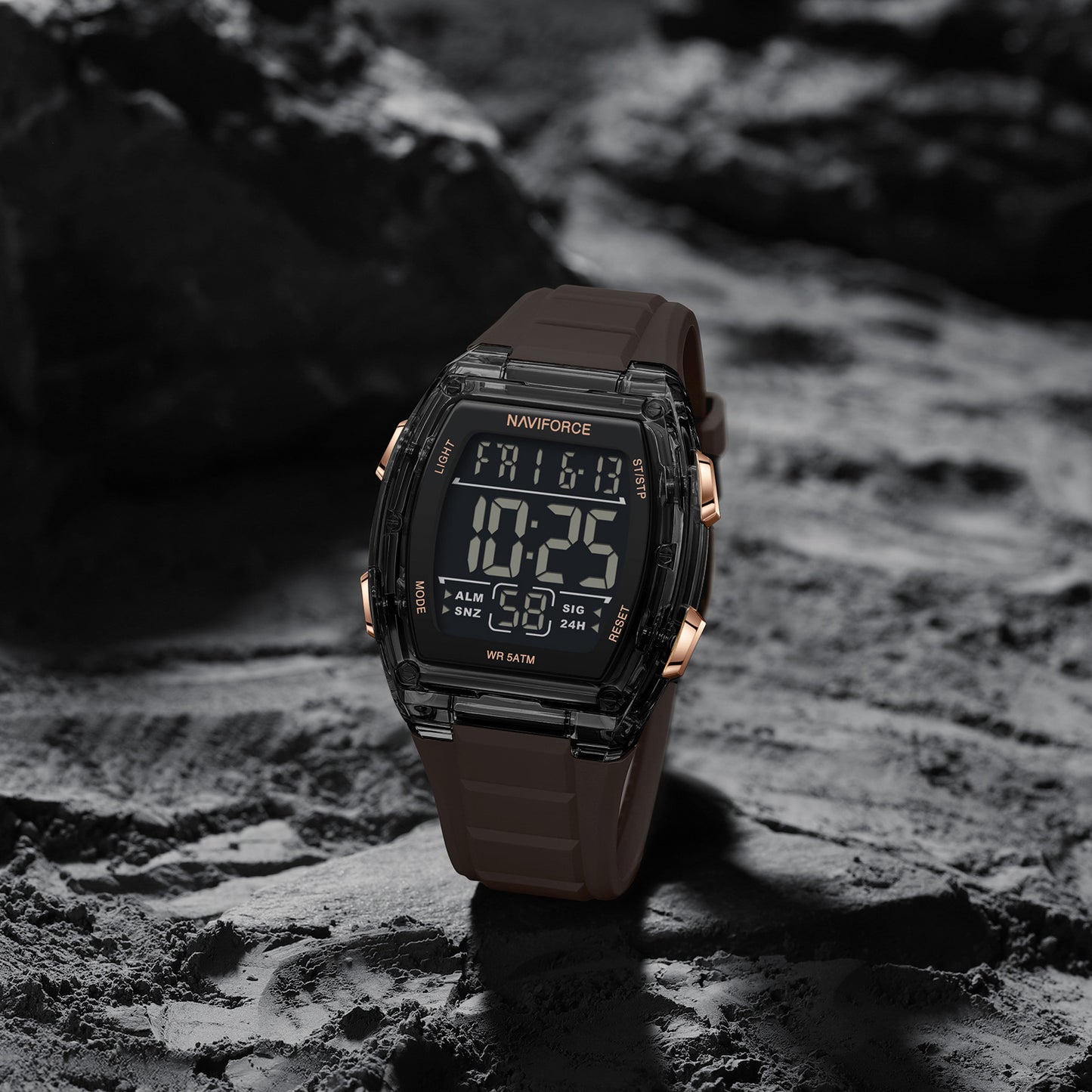 Naviforce 6106 Mito Digital Men Watch - Brown