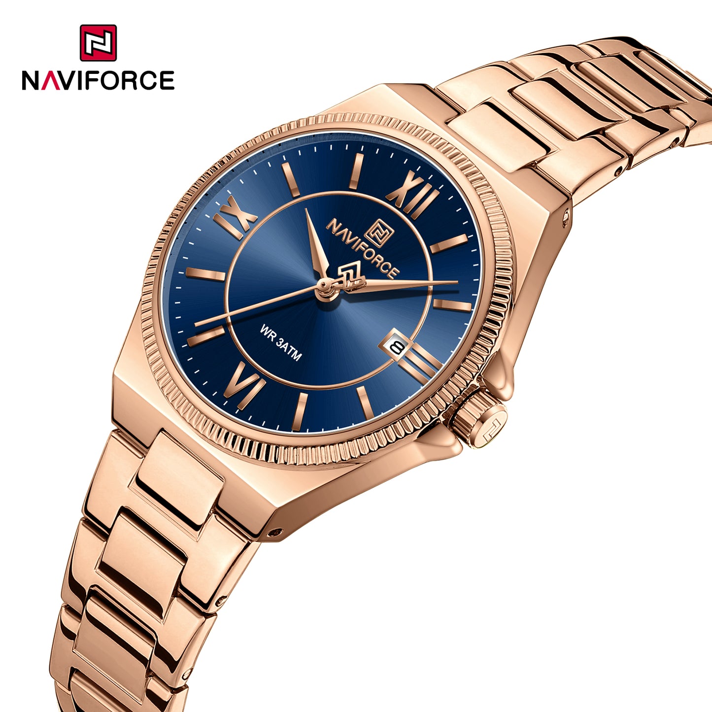 Naviforce 5073 Eva Women Watch -RoseGold Blue